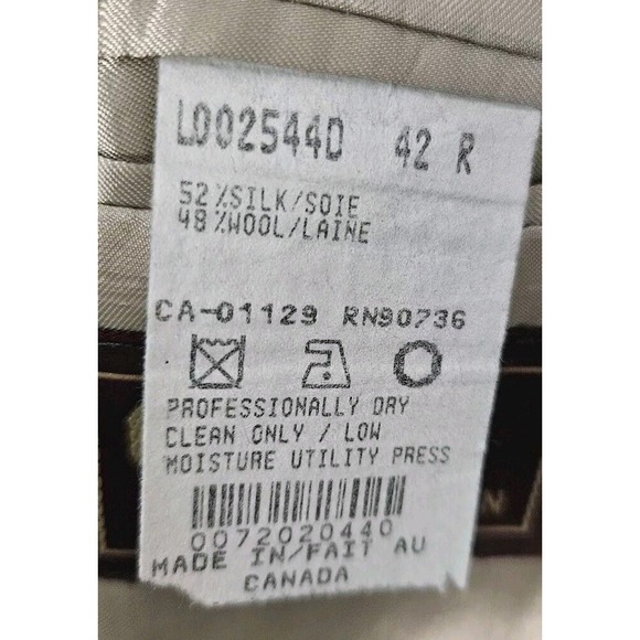 Chaps Ralph Lauren Men's Houndstooth Silk Wool Blazer 42R - Picture 5 of 16